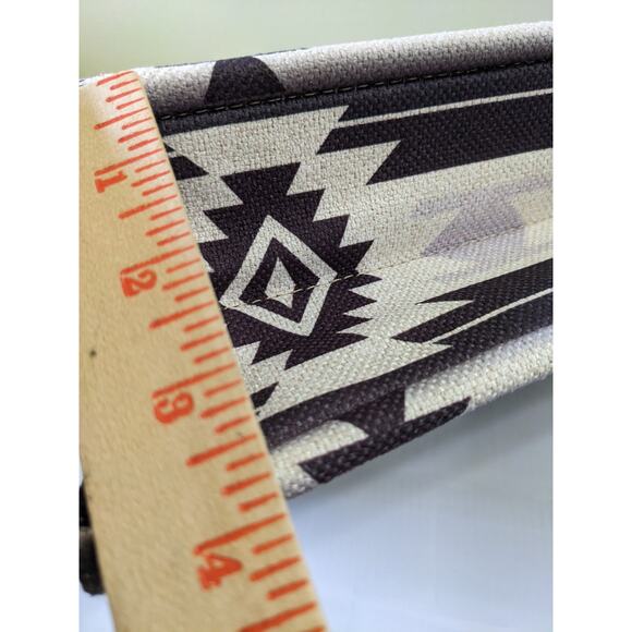 Wrangler Southwestern Pattern Canvas Black Tote Bag Purse Montana West New - Picture 6 of 8